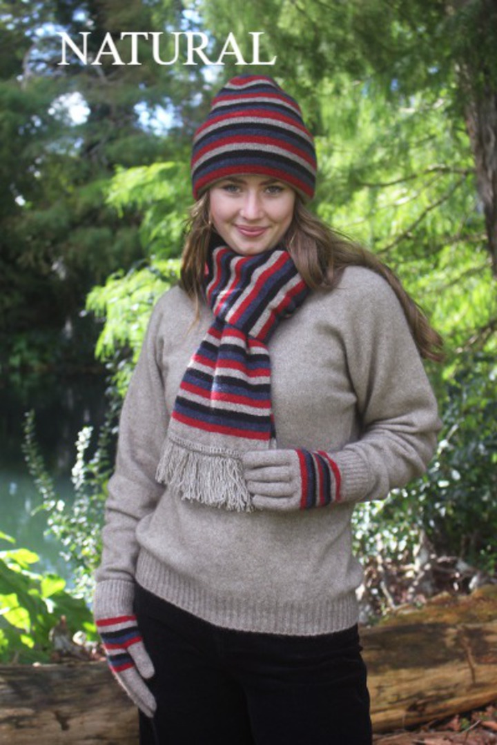 Merino Possum Stripe Beanie image 0